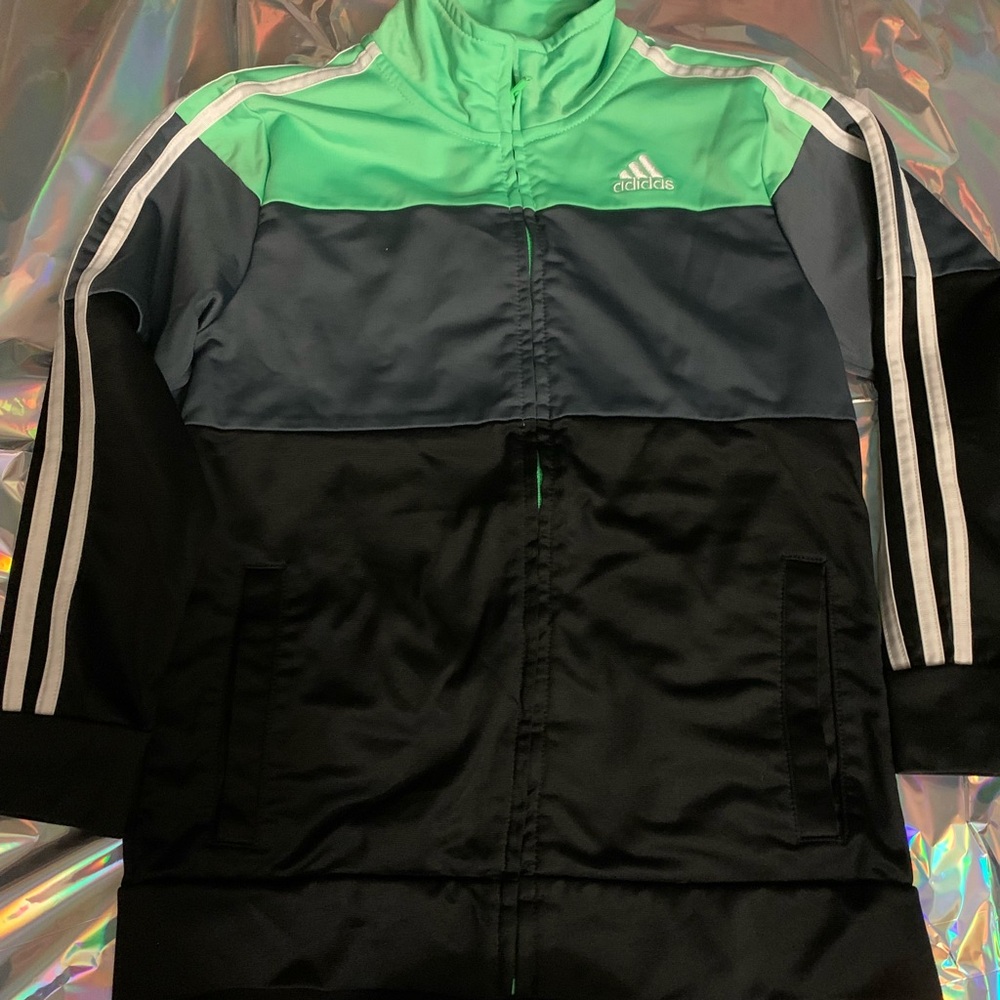 Adidas Mint Green and Black Jacket